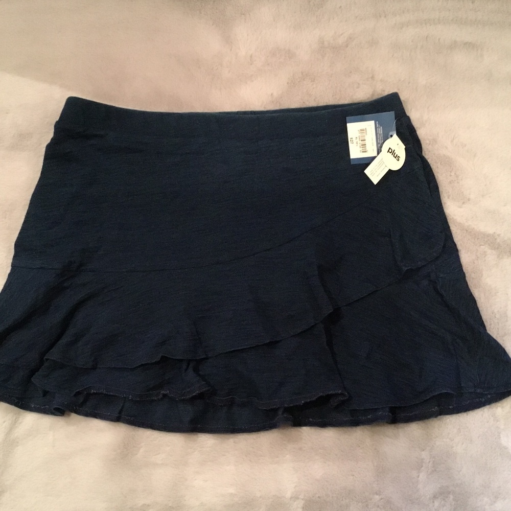 Arizona Jean Company Navy Ruffle Mini Skirt